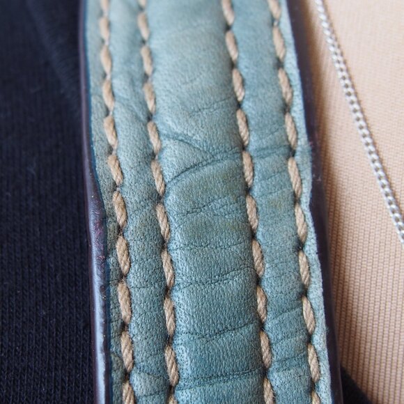 Tignanello Teal Croc Print Leather Convertible Crossbody/Shoulder Bag W/Hangtag - Picture 15 of 16